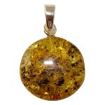 Pendentif en Ambre Vert Naturel