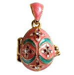 Pendentif Oeuf Fabergé style - breloque Papillon