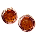 Boucles d'oreilles en ambre et or