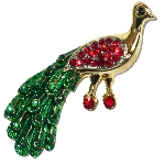 Broche Paon - copie broche Faberge