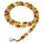 Collier Verre Murano couleur ambre