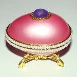 Ecrin à bijoux original - oeuf en coquille Faberge style