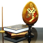 Icone peinte Saint-Nicolas - Oeuf icone