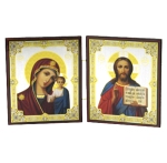 Icône Diptyque Le Christ Pantocrator et la Vierge