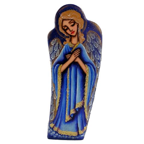Statuette en bois sculpté - Ange de Sainte Russie