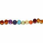 Bracelet bébé en ambre avec pierres précieuses 7 Chakras