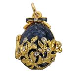 Pendentif chat - oeuf Fabergé style