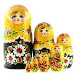 Matriochka grande taille - Marguerites
