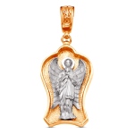 Pendentif Ange Gardien Or et Argent plaqué 