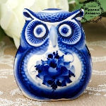 Statuette hibou en porcelaine