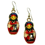 Boucles d'oreilles poupees russes