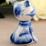 Figurine Chat en porcelaine russe Gjel