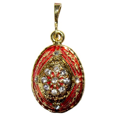 Rosace de diamants - Pendentif Oeuf réplique Fabergé