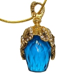 Pendentif en Cristal Bleu - Serpent