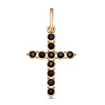 Pendentif croix noir