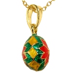 Copie Oeuf Faberge en pendentif - Croisillon