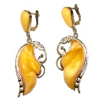 Boucles d'oreilles en ambre royal