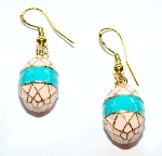 Boucles d'oreilles en forme d'oeuf