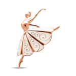 Broche Plaqué Or - Danseuse Classique