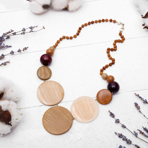 Collier en Bois Naturel