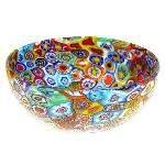 Coupe en verre de Murano, collection Murrine et Or