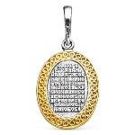 Pendentif La Vierge de Kazan en Or plaqué 