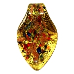 Pendentif Murano feuille Or - Klimt 