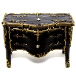 Commode Louis XV noire - copie boite Faberge