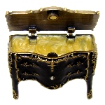 Commode Louis XV noire - copie boite Faberge