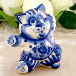 Figurine Chat qui Danse en porcelaine