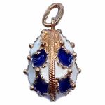 Pendentif en Argent et email - copie Oeuf pendentif Faberge