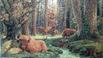 Tapisserie - Les bisons