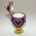 Boite à bijoux oeuf en coquille, inspiration oeuf Faberge