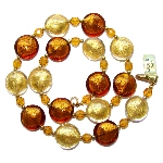 Collier Ras du cou Murano - Rose et Violette