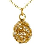 Pendentif Oeuf Faberge copie - Feuilles