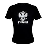 T-shirt russe pour homme a l'aigle à deux têtes
