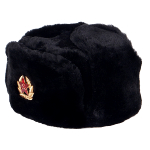 Chapka russe militaire - noir