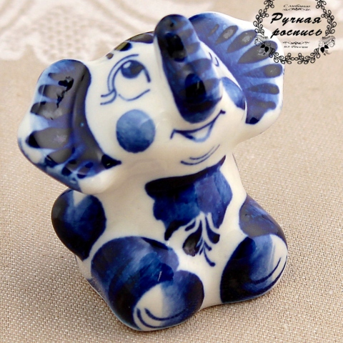 Figurine Elephant en porcelaine russe