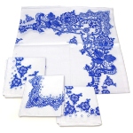 Foulard de tête en coton et 3 mouchoirs