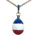 Pendentif Bleu, Blanc, Rouge en Email 