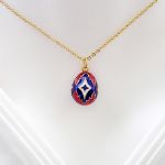 Pendentif Oeuf - Croix Fabergé style 