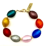 Bracelet Murano - Perles Ovales multicolores