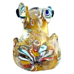 Figurine grenouille en verre Murano authentique - Murrine et Or