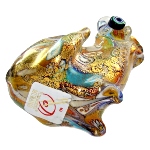 Figurine grenouille en verre Murano authentique - Murrine et Or