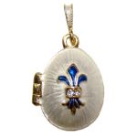 Pendentif Fleur de lys royale, Oeuf pendentif style Fabergé