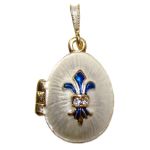 Pendentif Fleur de lys royale - Oeuf pendentif copie Fabergé