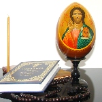 Icone peinte Jesus - Oeuf icone