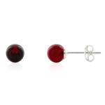 Boucles d'oreilles pendantes en ambre rouge