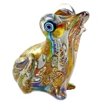 Figurine grenouille en verre Murano authentique - Murrine et Or