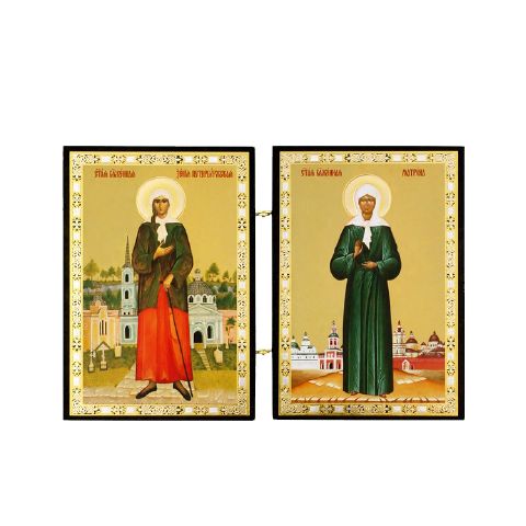 Icône Otrhodoxe Sainte glorieuse Matrone et Sainte et Bienheureuse Xénia